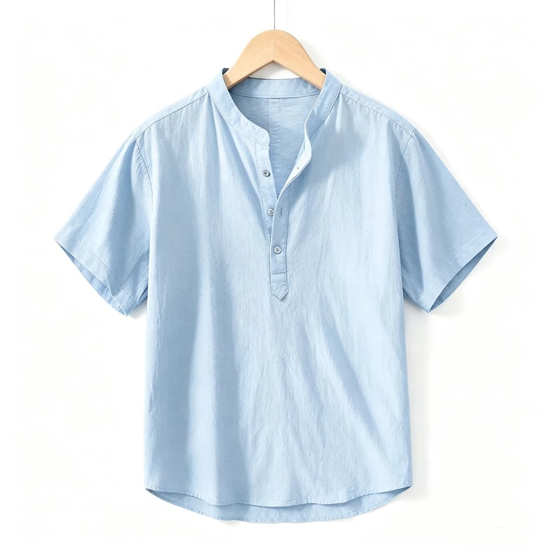 Men Cotton Linen Short-Sleeve  - Linen Shirt Breathable のレビューと価格