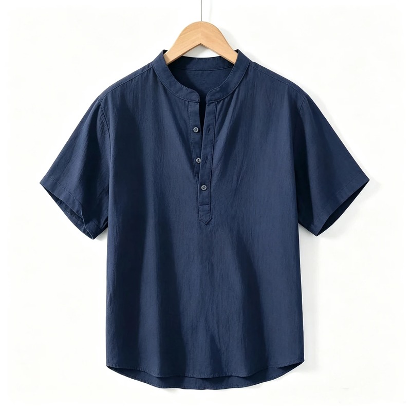 Men Cotton Linen Short-Sleeve  - Linen Shirt Breathable のレビューと価格
