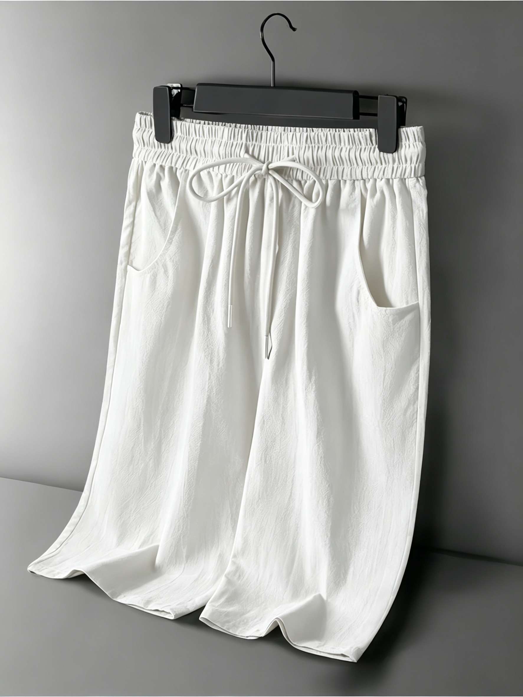 new summer mens cotton linen c - Short Linen Drawstring のレビューと価格