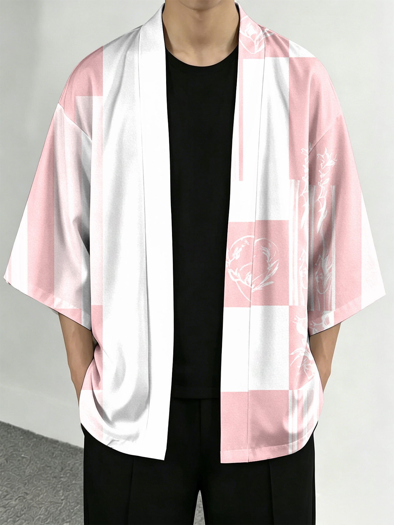 Men's casual top Pink and Whit - Resort Shirt Floral のレビューと価格