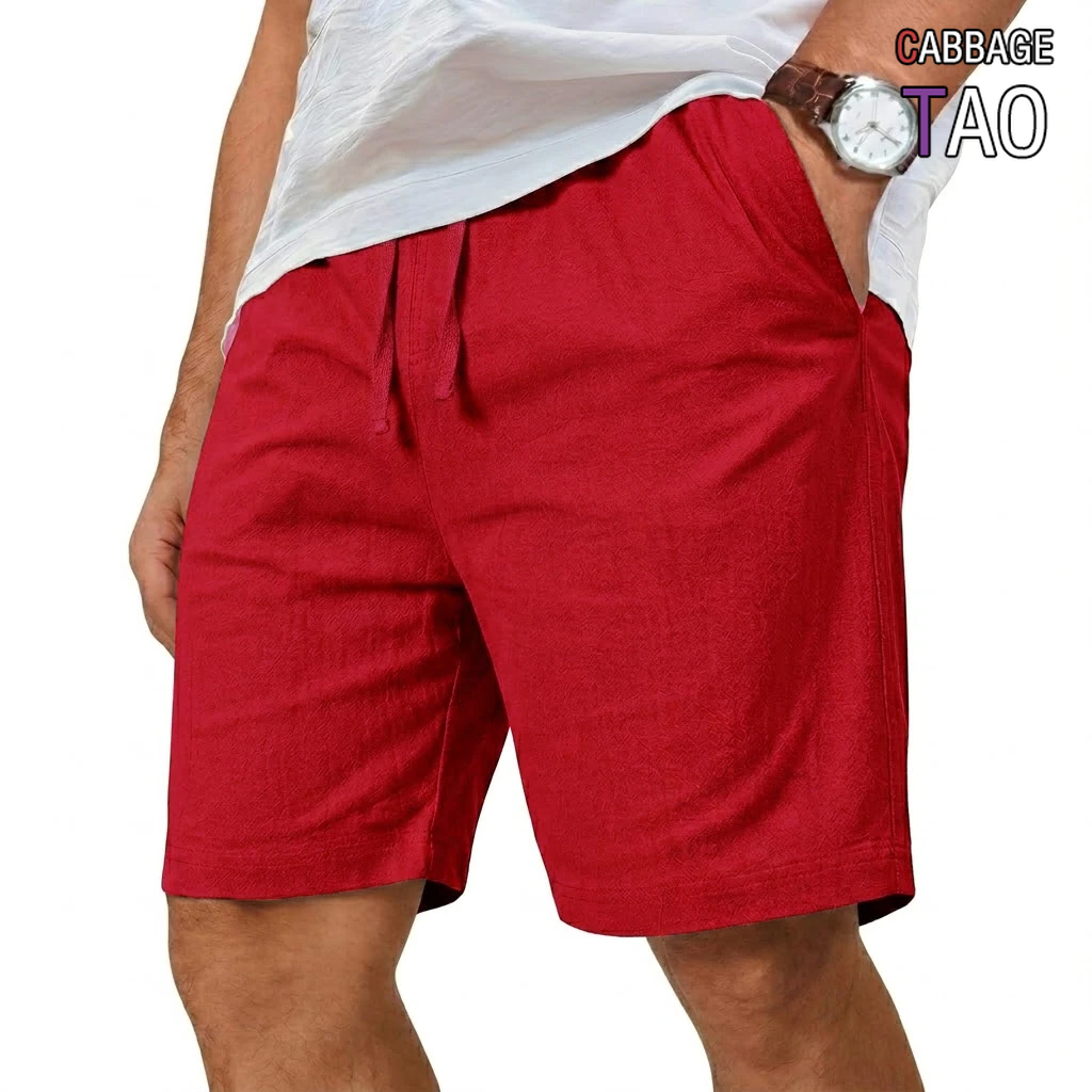Oversized Cotton Linen Shorts  - Short Linen Drawstring のレビューと価格