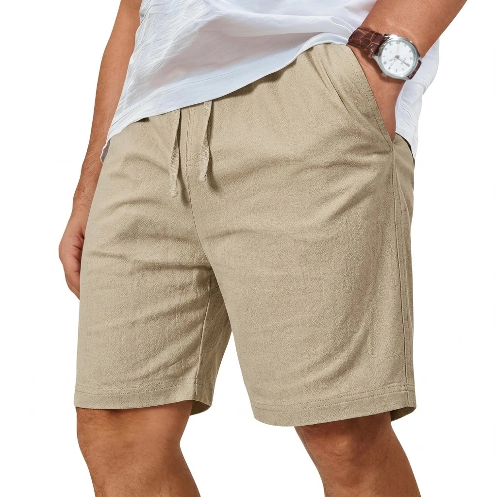Oversized Cotton Linen Shorts  - Short Linen Drawstring のレビューと価格