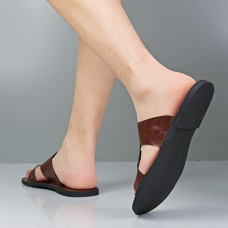 Handmade Leather Slippers Men  - Flip Flop Leather Men のレビューと価格