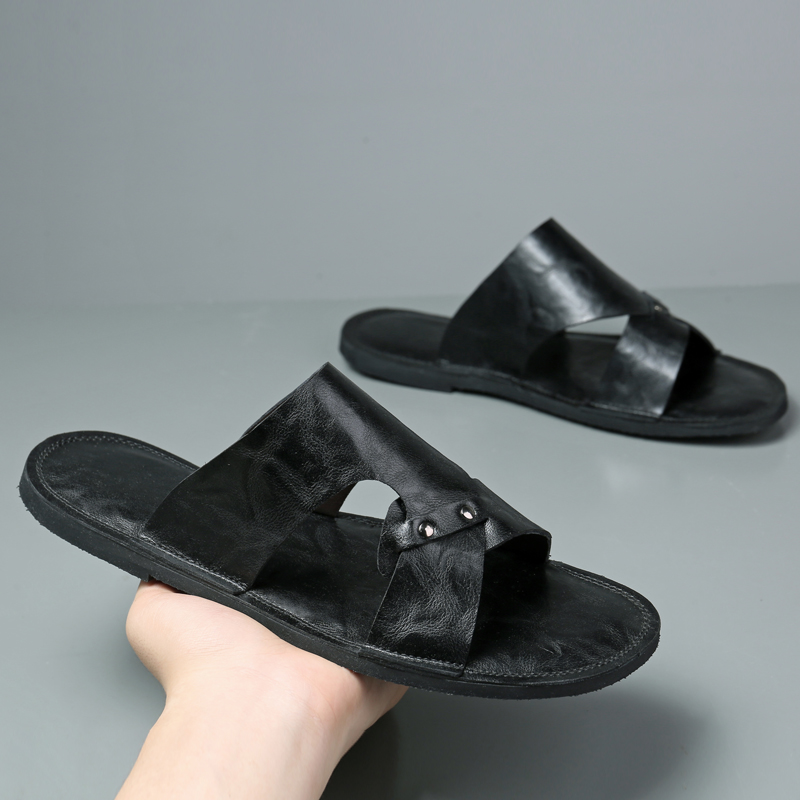 Handmade Leather Slippers Men  - Flip Flop Leather Men のレビューと価格