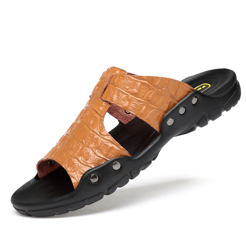 Leather Sandals Men's Comforta - Flip Flop Leather Men のレビューと価格