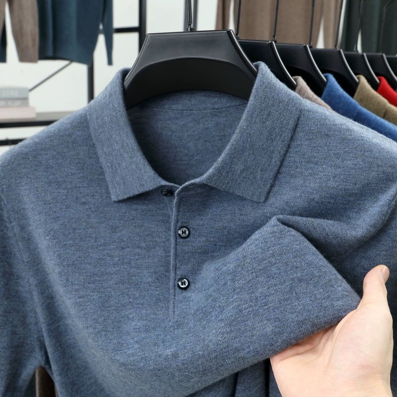 Fashion luxury knitted long sl - Polo Shirt Pique のレビューと価格