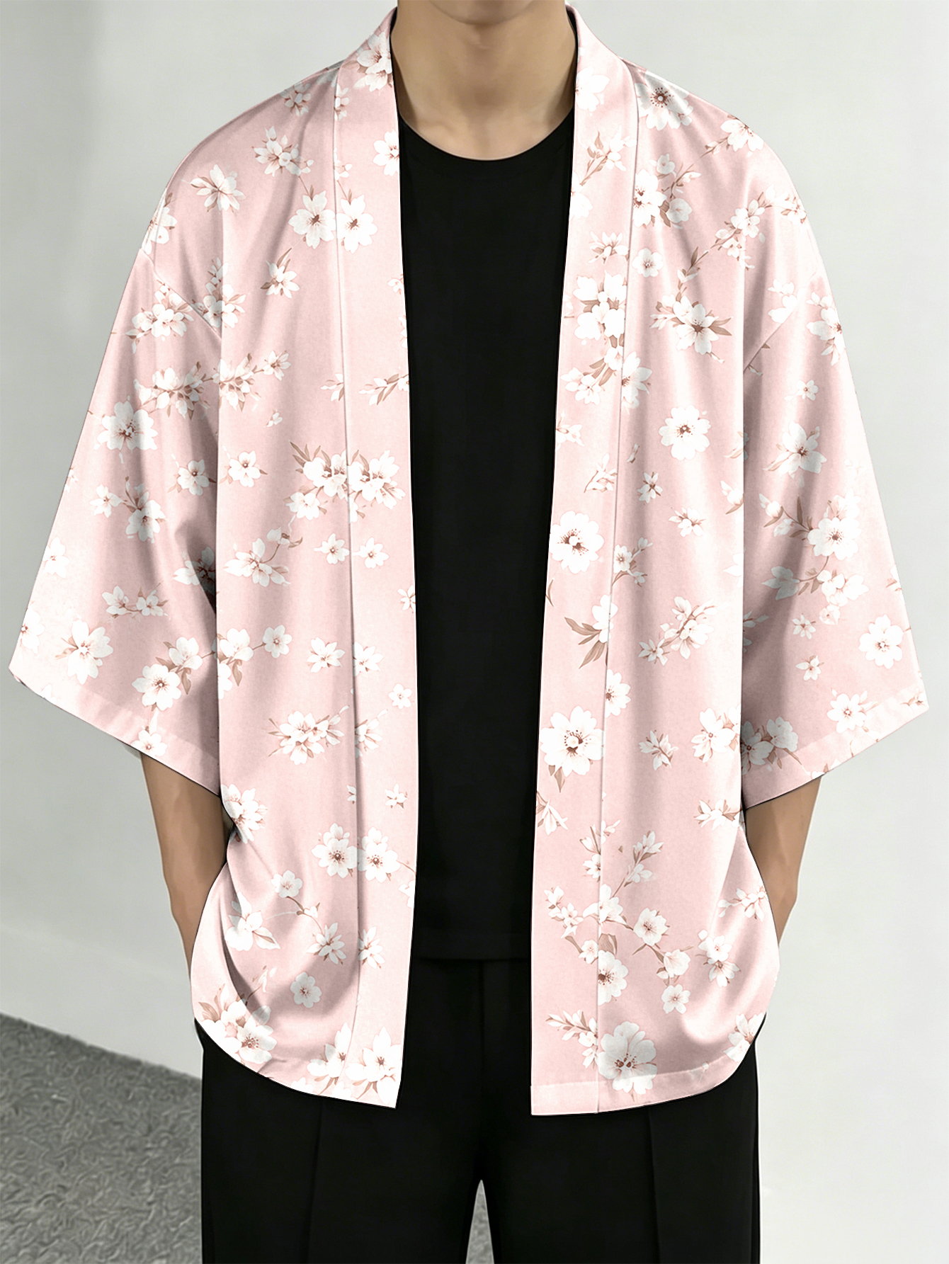 Men's casual top Floral Sakura - Resort Shirt Floral のレビューと価格
