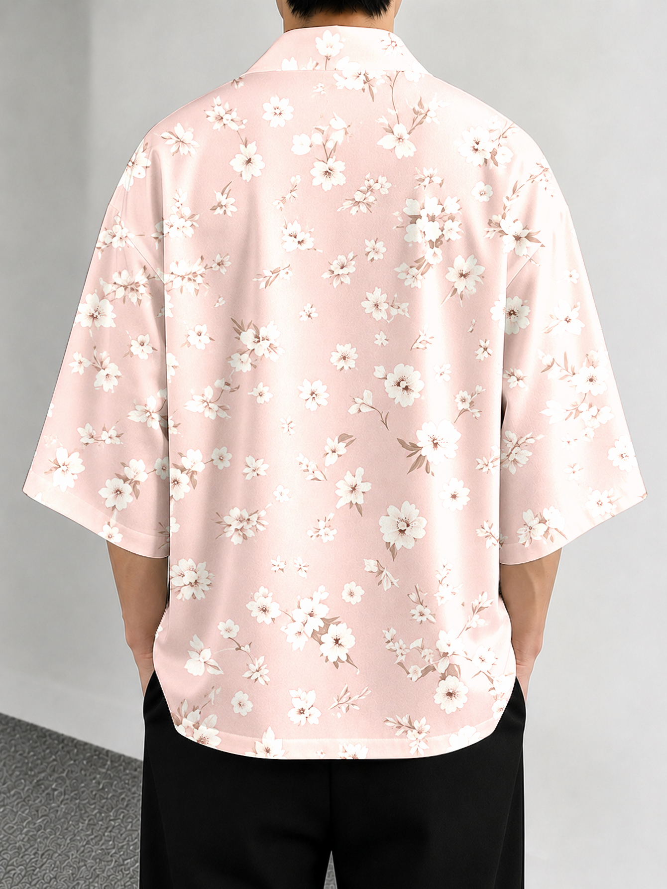 Men's casual top Floral Sakura - Resort Shirt Floral のレビューと価格